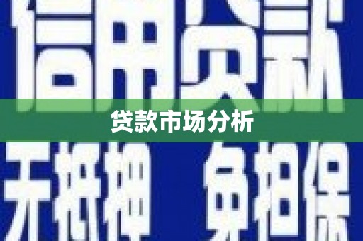 耀州贷款市场分析