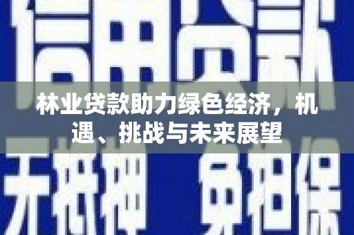 耀州林业贷款助力绿色经济，机遇、挑战与未来展望