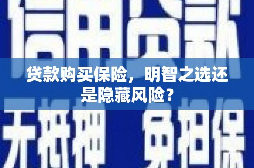耀州贷款购买保险，明智之选还是隐藏风险？