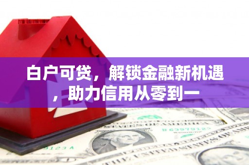 耀州白户可贷，解锁金融新机遇，助力信用从零到一