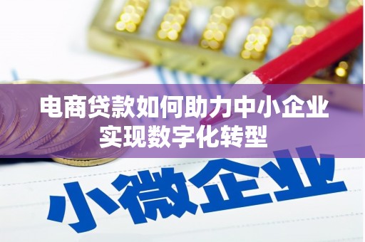 耀州电商贷款如何助力中小企业实现数字化转型