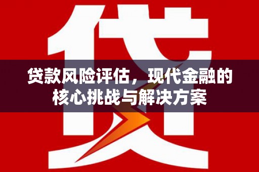 耀州贷款风险评估，现代金融的核心挑战与解决方案