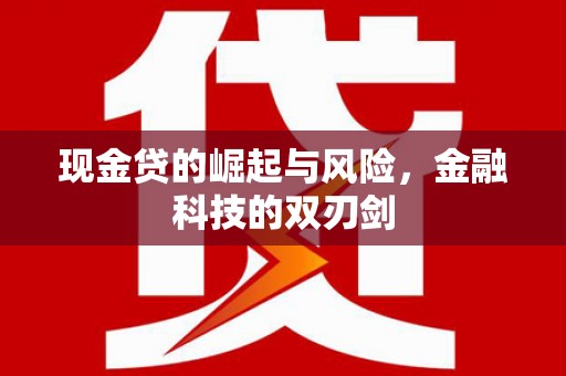 耀州现金贷的崛起与风险，金融科技的双刃剑