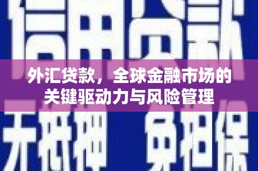 耀州外汇贷款，全球金融市场的关键驱动力与风险管理