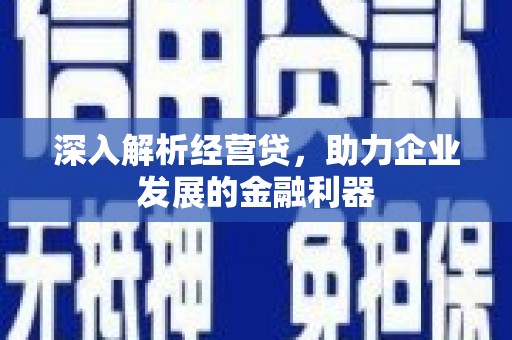 耀州深入解析经营贷，助力企业发展的金融利器