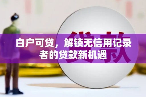耀州白户可贷，解锁无信用记录者的贷款新机遇