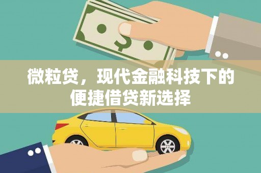 耀州微粒贷，现代金融科技下的便捷借贷新选择