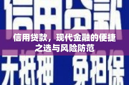 耀州信用贷款，现代金融的便捷之选与风险防范