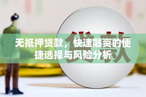 耀州无抵押贷款，快速融资的便捷选择与风险分析