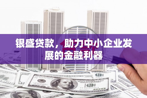 耀州银盛贷款，助力中小企业发展的金融利器