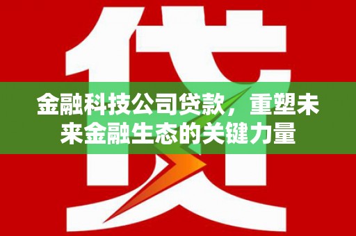 耀州金融科技公司贷款，重塑未来金融生态的关键力量
