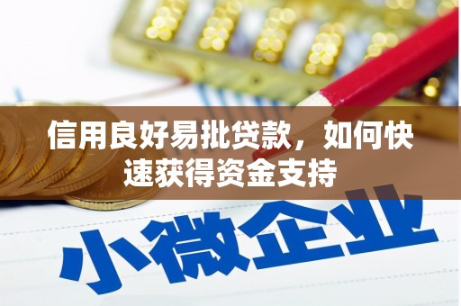 耀州信用良好易批贷款，如何快速获得资金支持