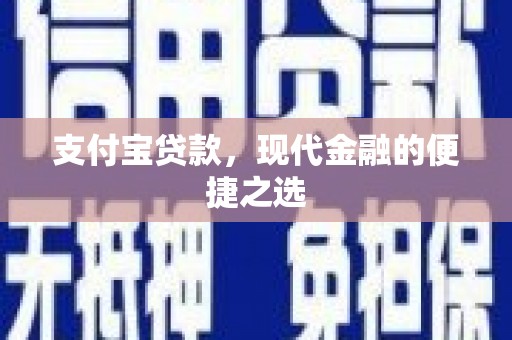 耀州支付宝贷款，现代金融的便捷之选