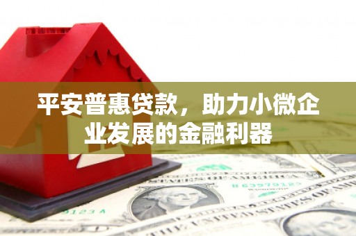 耀州平安普惠贷款，助力小微企业发展的金融利器