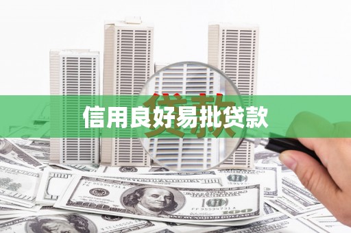 耀州信用良好易批贷款