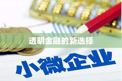 耀州透明金融的新选择